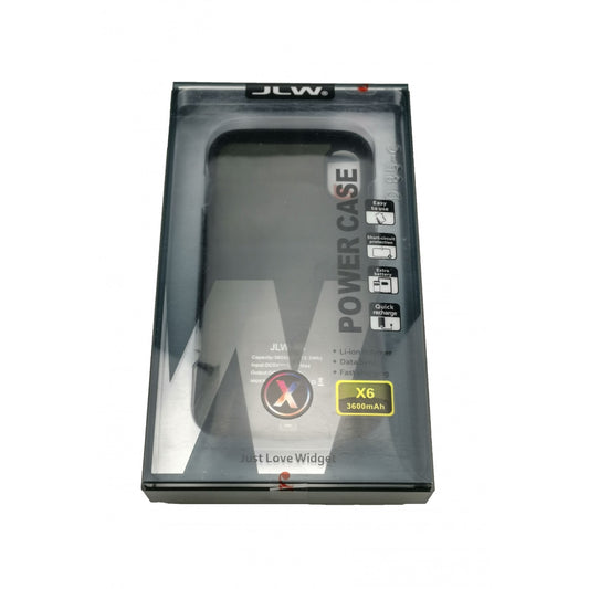 Husa cu Acumulator Extern WUW-JLW Power Case pentru iPhone 7, Baterie de Rezerva 5000 mAh, Protectie Antisoc, Polimer, Negru