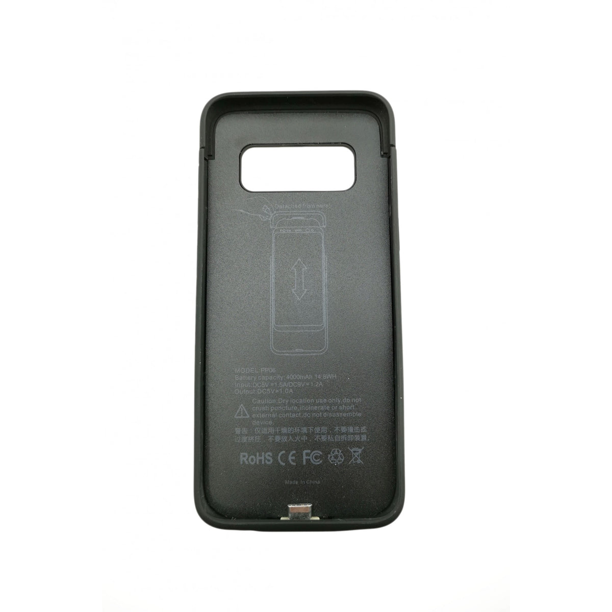 Husa cu Acumulator Extern Ultra Thin pentru Samsung Galaxy S8, Baterie Externa Integrata, Protectie Anti-Scurgere, Material Policarbonat, 4000 mAh, Negru