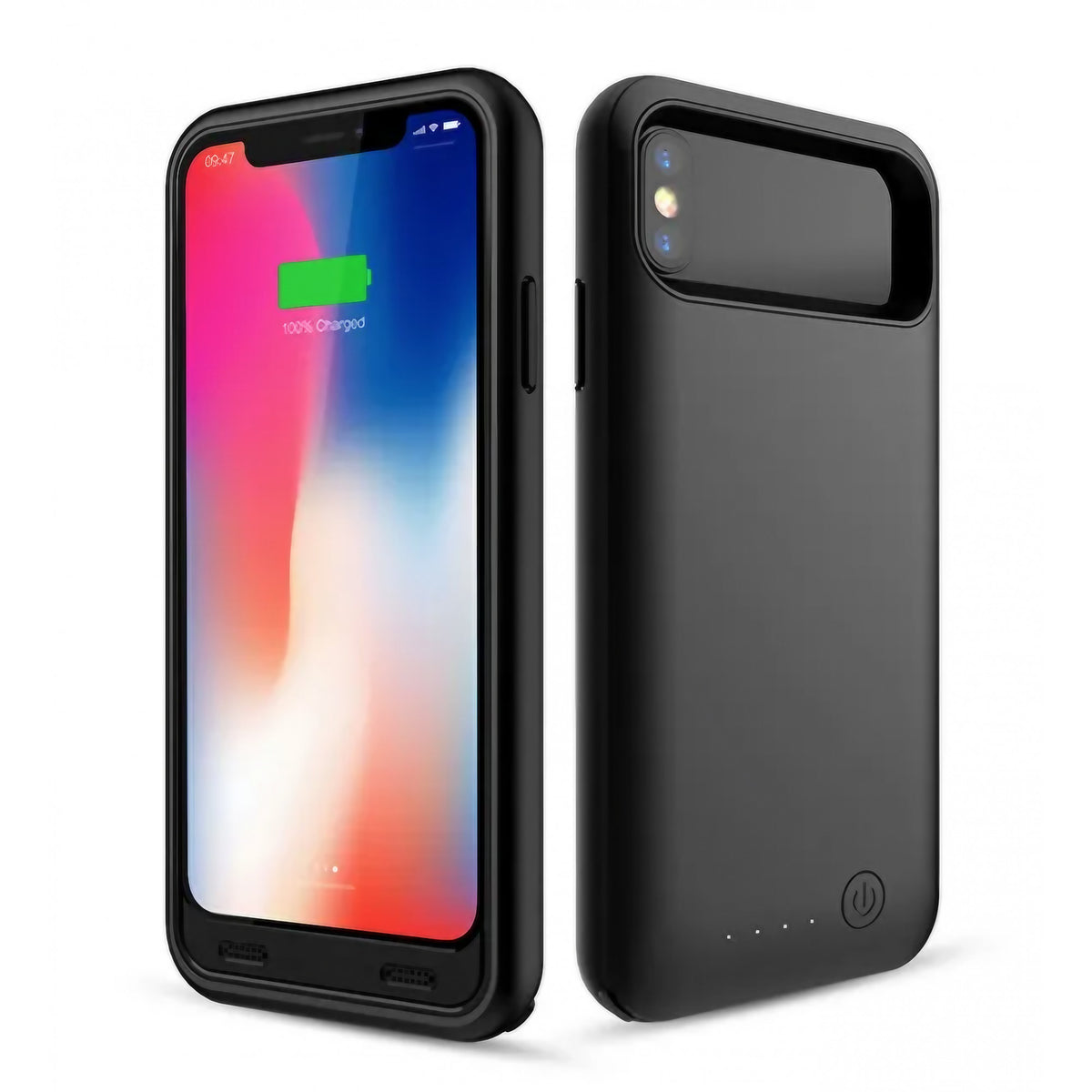 Husa cu Baterie Externa iFans pentru Apple iPhone X, Acumulator Protectie 4000 mAh, Negru