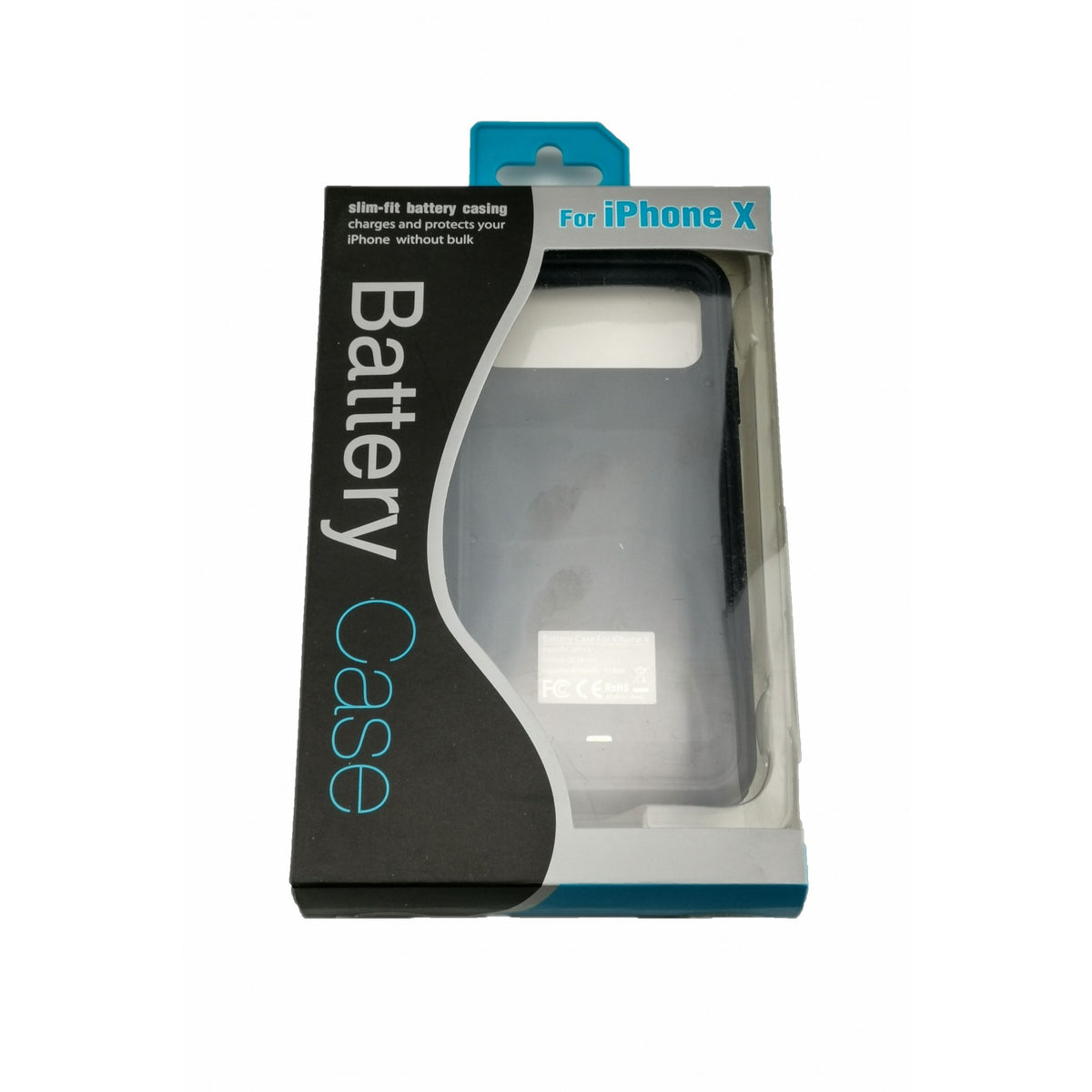 Husa cu Baterie Externa iFans pentru Apple iPhone X, Acumulator Protectie 4000 mAh, Negru