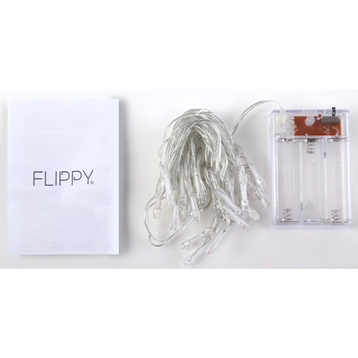 Instalatie de Craciun Tip Liniar, 20 LED-uri cu Functie Flash, Alimentare pe Baterii, Fir Transparent din Cupru, 2 m, Alb Cald