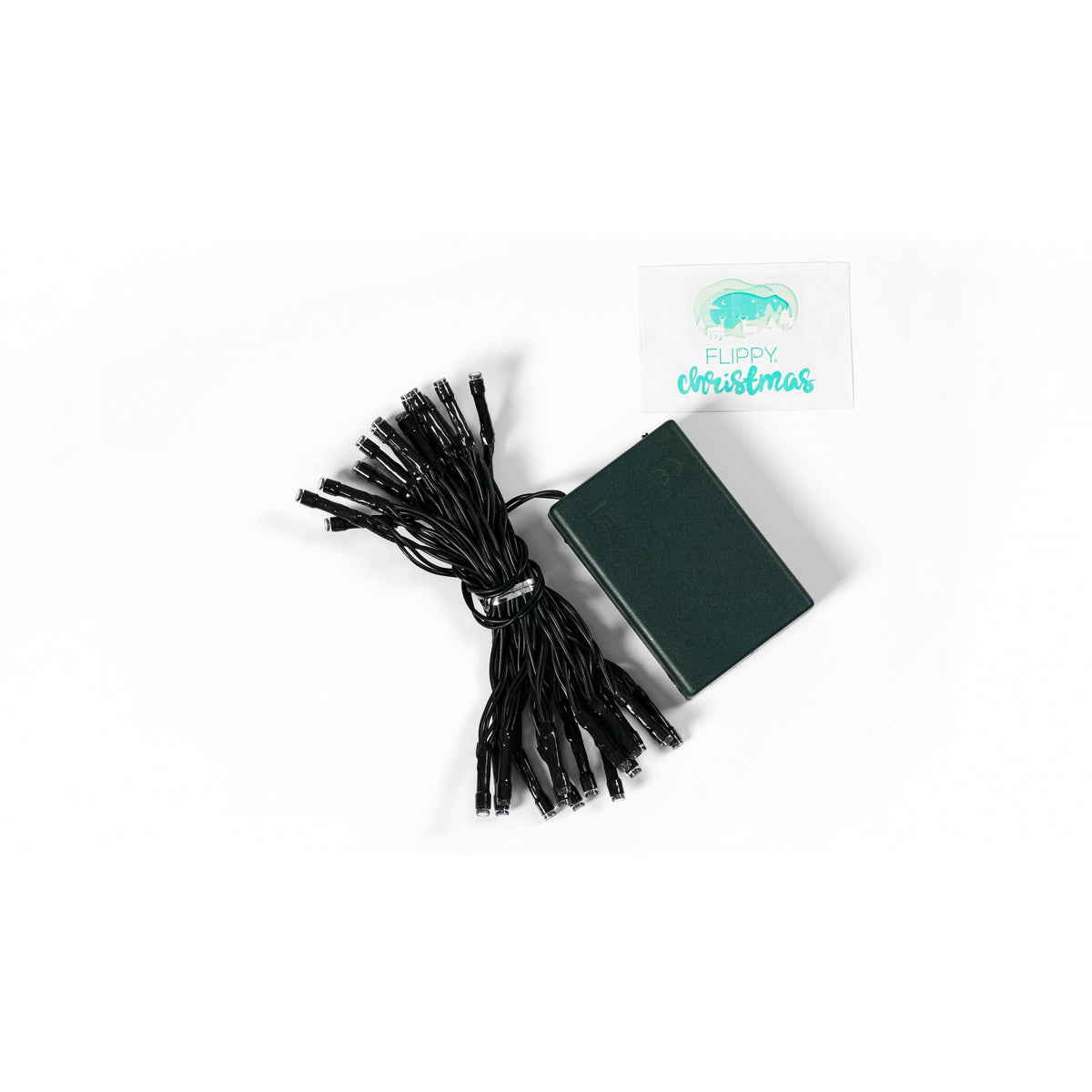 Instalatie de Craciun Tip Liniar cu Baterii, 2 Functii de Iluminare, Fir Verde, 3 m, 30 LED-uri, Alb Rece