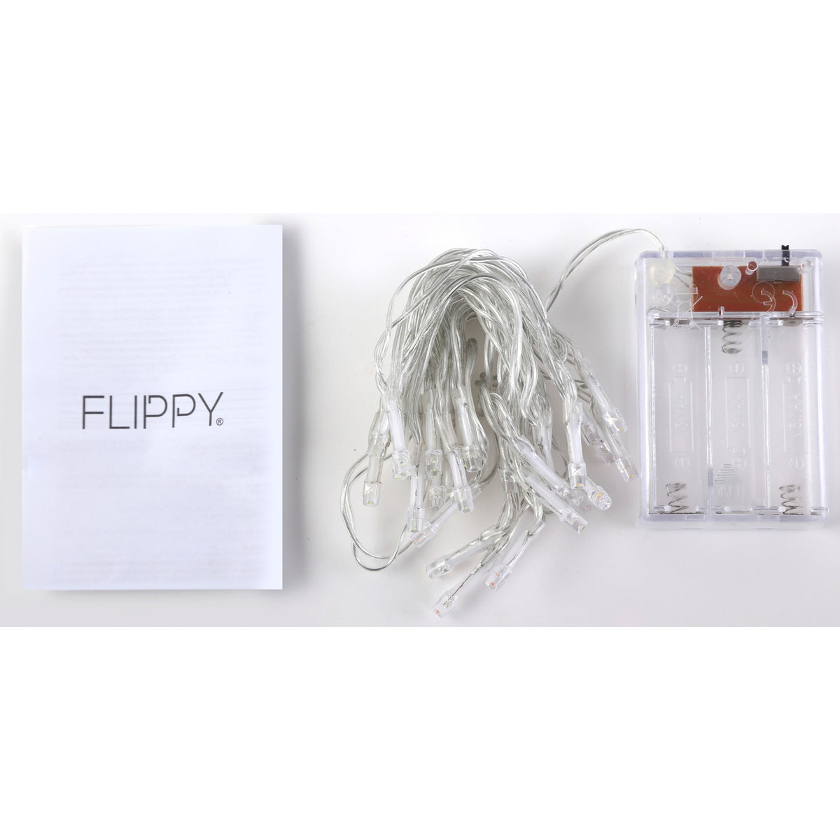 Instalatie De Craciun Liniara Cu Baterii, 10 LED-uri Cu Functie Flash, Fir Transparent Din Cupru, Interior, 1 m, Alb Rece