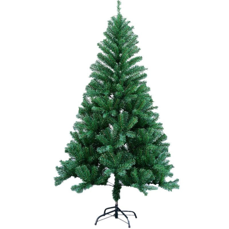 Brad Artificial de Craciun, Aspect Natural Bogat, Montaj Rapid din 3 Sectiuni, Utilizare Interior si Exterior, PVC si Plastic, Inaltime 2.4 m, Verde, Suport Inclus