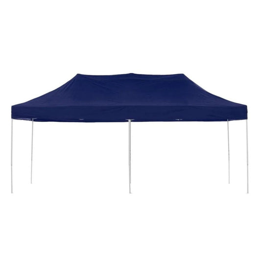 Cort Pavilion Pliabil, Prelata Impermeabila si Picioare Telescopice, Cadru Metalic Rezistent, Gradina si Evenimente, 3x6m, Albastru