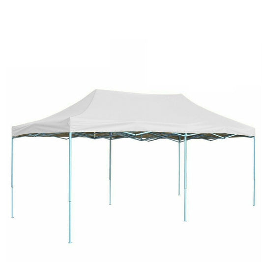 Cort Pavilion Pliabil, Prelata Impermeabila si Inaltime Reglabila, Structura Metalica Tip Acordeon, Gradina si Evenimente, 3x6m, Alb