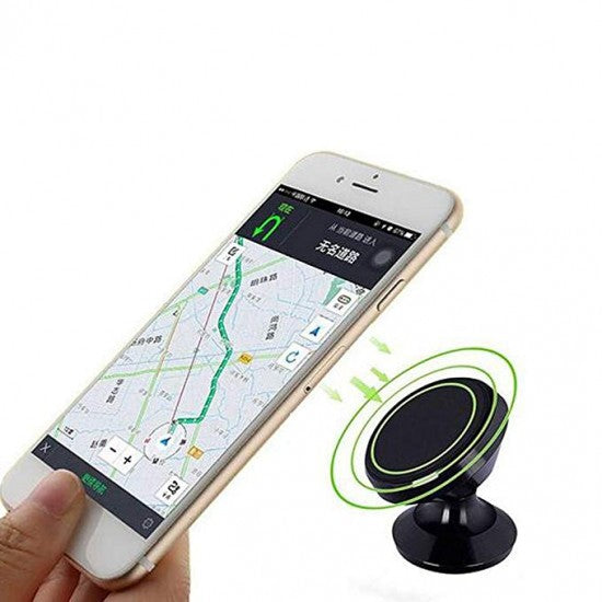 Suport Auto Magnetic Universal, Rotire 360 Grade, Montare pe Bord, Design Compact V2, ABS si Metal, Negru