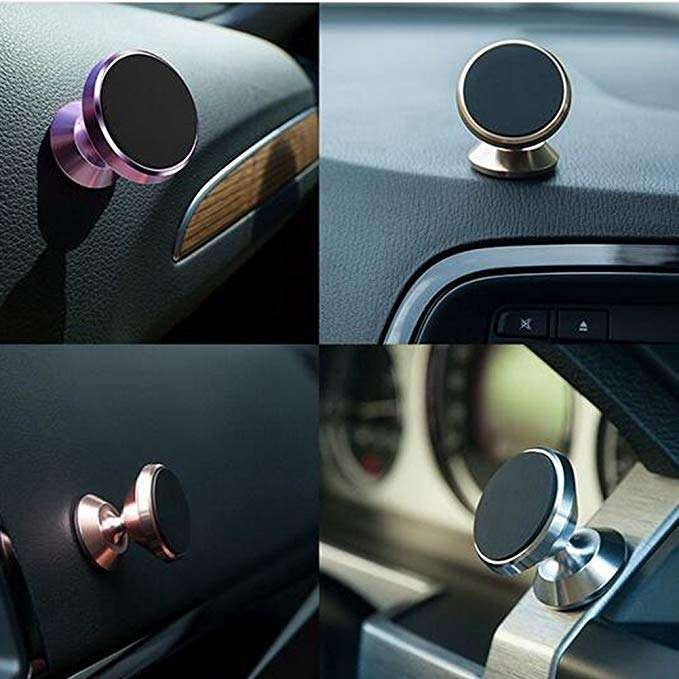 Suport Auto Magnetic Universal, Rotire 360 Grade, Montare pe Bord, Design Compact V2, ABS si Metal, Negru