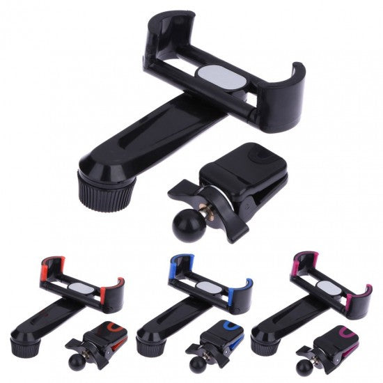 Suport Auto Pentru Telefon BK007-CD, Fixare Pe Grila De Ventilatie, Rotire 360 Grade, Plastic ABS, Negru