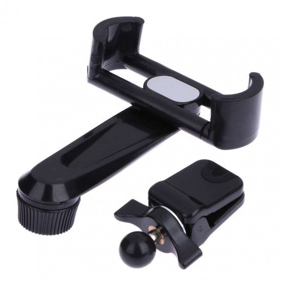 Suport Auto Pentru Telefon BK007-CD, Fixare Pe Grila De Ventilatie, Rotire 360 Grade, Plastic ABS, Negru