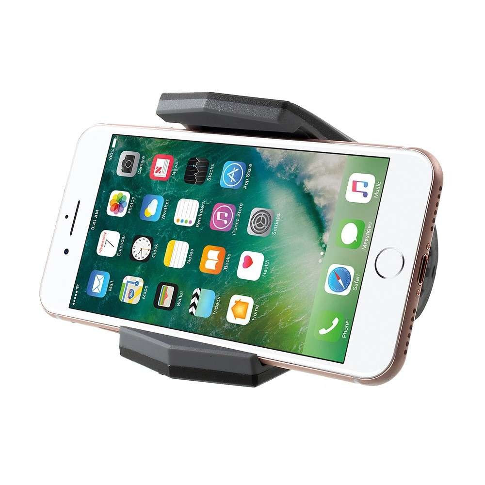 Suport Auto Pentru Telefon A12 Alligator Clip, Montare Bord Cu Deschidere Tip Clema, Silicon Anti-Alunecare, Negru