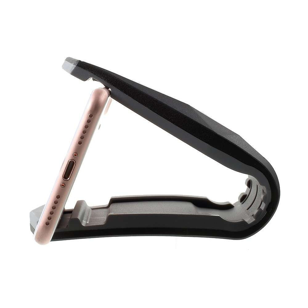 Suport Auto Pentru Telefon A12 Alligator Clip, Montare Bord Cu Deschidere Tip Clema, Silicon Anti-Alunecare, Negru