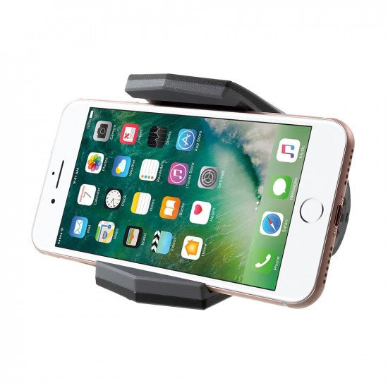 Suport Auto Pentru Telefon A12 Alligator Clip, Montare Bord Cu Deschidere Tip Clema, Silicon Anti-Alunecare, Negru