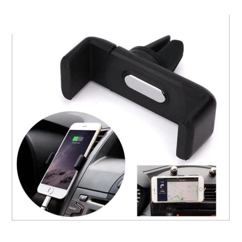 Suport Auto Pentru Telefon BK002-CD, Fixare Pe Grila De Ventilatie, Sistem Cu Cleste Glisant, Design Compact, Unghi Reglabil, ABS, Negru