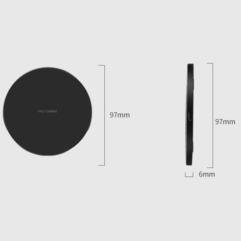 Incarcator Wireless Fast Charge, Incarcare Magnetica 15W, Compatibil iPhone Seria 14 si 13, Design Ultra Slim, Cablu Inclus, Forma Rotunda, Negru