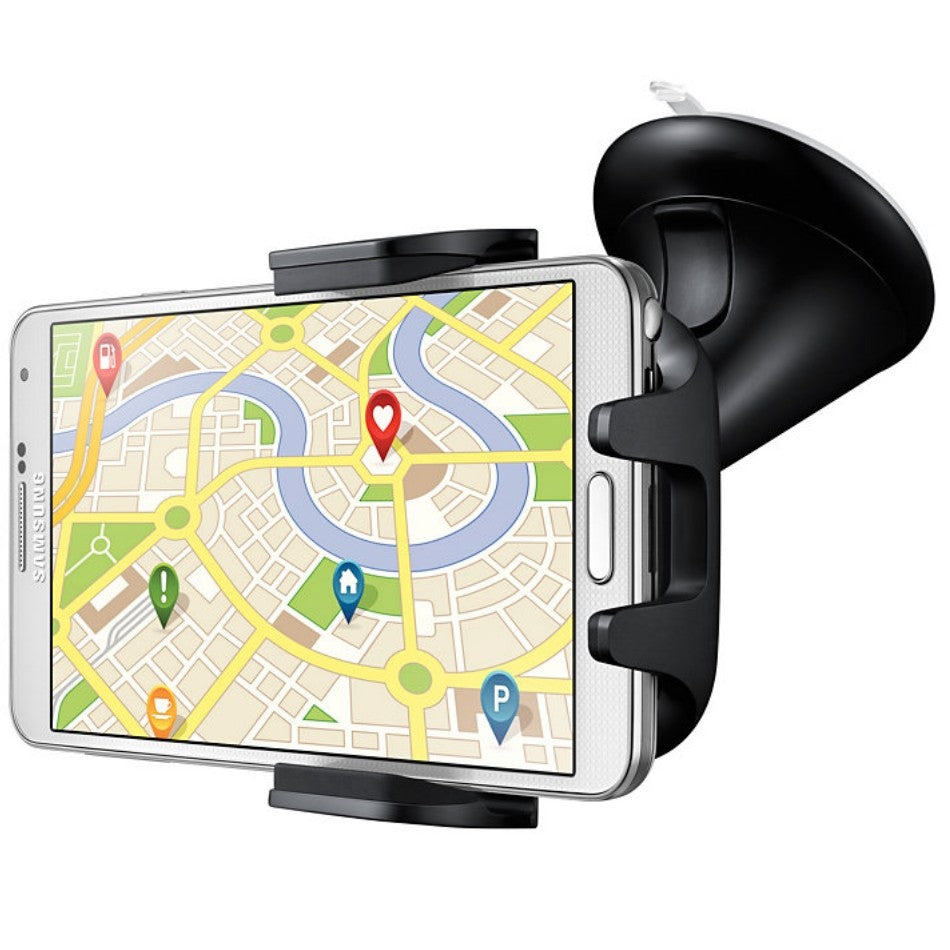 Samsung Suport Auto cu Ventuza pentru Parbriz si Incarcator Auto Rapid, Cablu USB Type-C 1.5 m Inclus, Universal pentru Smartphone 4.0-5.7 inch, Negru