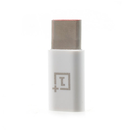 Adaptor OnePlus, Micro-USB la USB Type-C, Transfer Date și Încărcare, USB 3.1, Design Compact 2.4 cm, Alb
