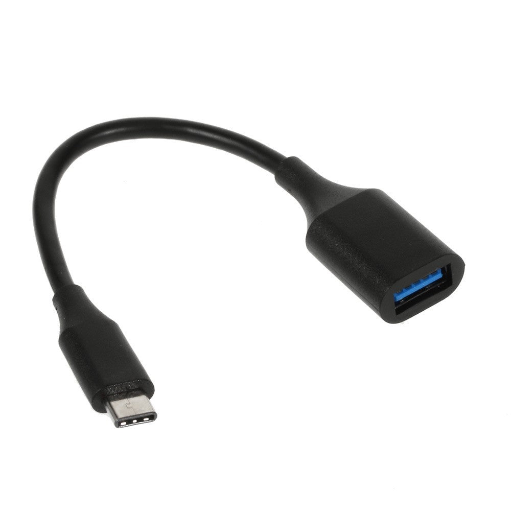 Adaptor OTG USB 3.1, Cablu Convertor USB Tip C la USB 3.0 Tip A, Transfer Date Rapid, Lungime 18 cm, Negru