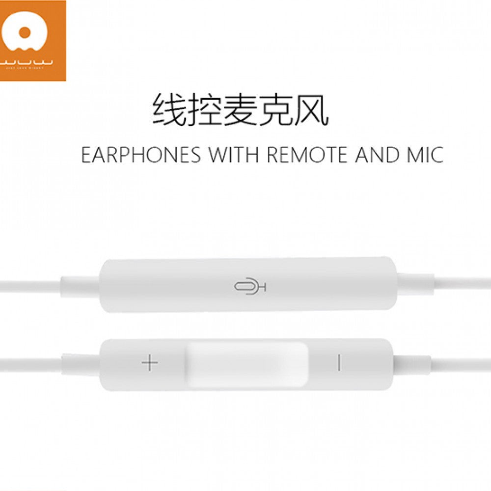 WUW R24 Casti Audio In-Ear cu Microfon, Conector USB Type-C, Sunet Stereo, Plastic, Alb