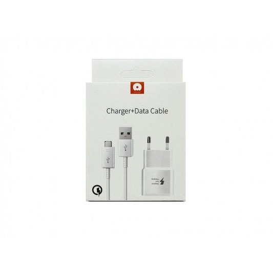 WUW Încărcător Retea Quick Charge 2.0, Adaptor Alimentare cu Cablu Micro-USB, Transfer Date 480 Mb/s, Output 2.4A, PVC, 50 cm, Alb