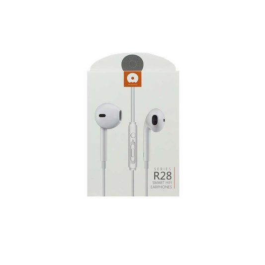 Casti Audio In-Ear WUW-R28, Microfon si Control Volum, Conector Jack 3.5 mm, Design Ergonomic, Ambalaj Blister, Alb