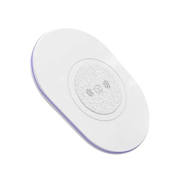 WUW Incarcator Wireless QI Universal W05, Incarcare Inductiva cu Indicator LED, Cablu Micro-USB Inclus, Intrare 5V 2A, Alb