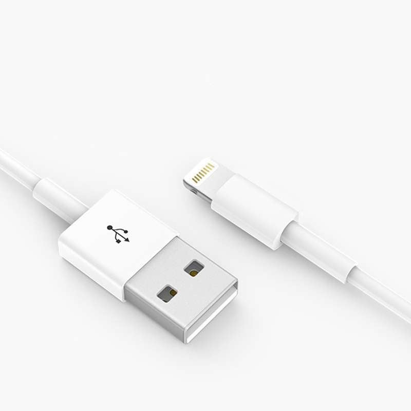 WUW Cablu Date si Incarcare Rapida iPhone, Conector Lightning, 2A, Material Flexibil TPE si Cupru, WUW-X83, 1 m, Alb