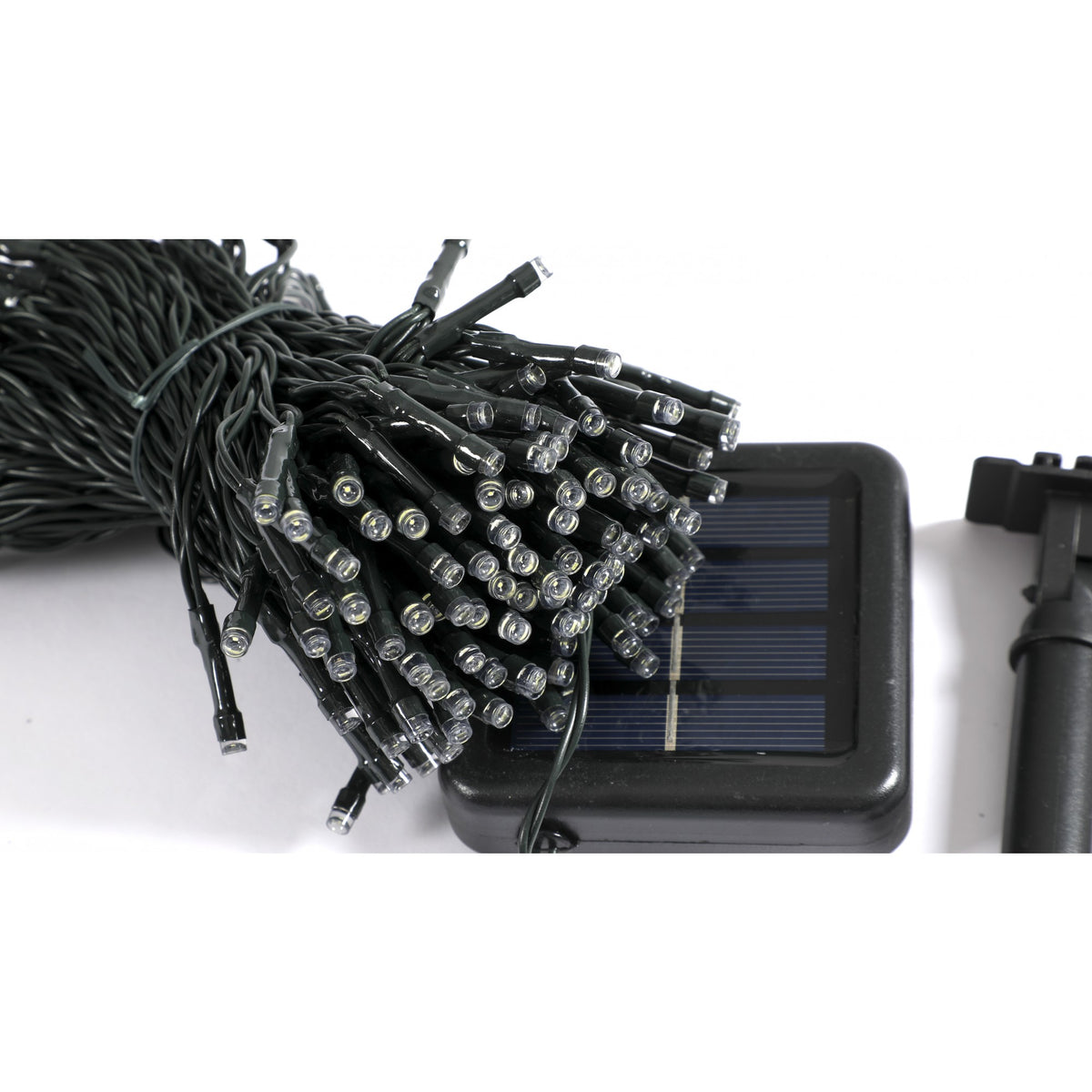 Instalatie Craciun Solara cu 200 LED-uri, Fir de Cupru Liniar pentru Interior si Exterior, Senzor de Lumina, Alb Rece, 20 m