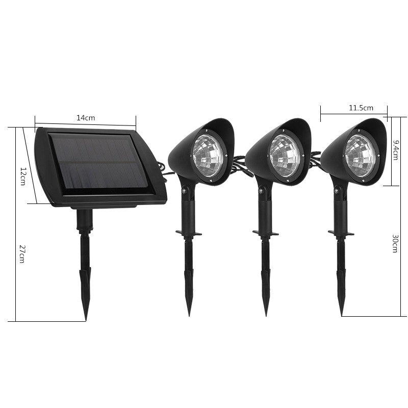 Lampa Solara Decorativa pentru Gradina, Model 3 Felinare, 9 LED-uri, 405 Lumeni, 8-10 Ore Autonomie, PC si ABS, Alb Rece