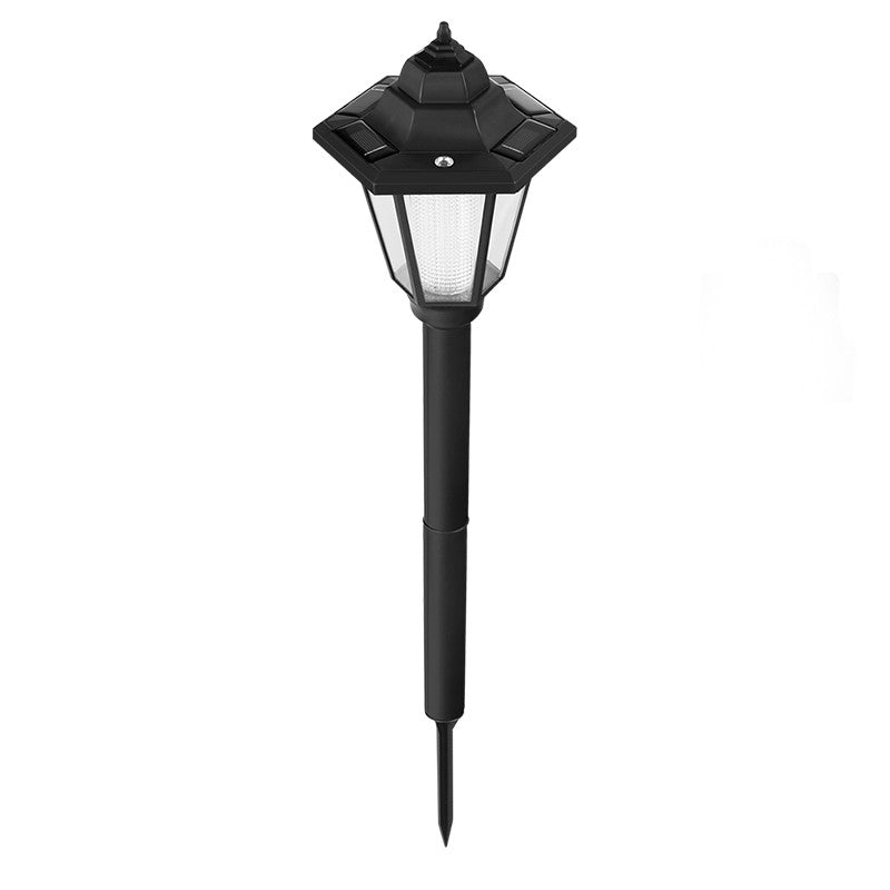 Lampa Solara Hexagonala de Gradina, Iluminat LED 6000K, Autonomie 10 Ore, Protectie IP55, ABS, 160x160x660 mm, Alb Rece