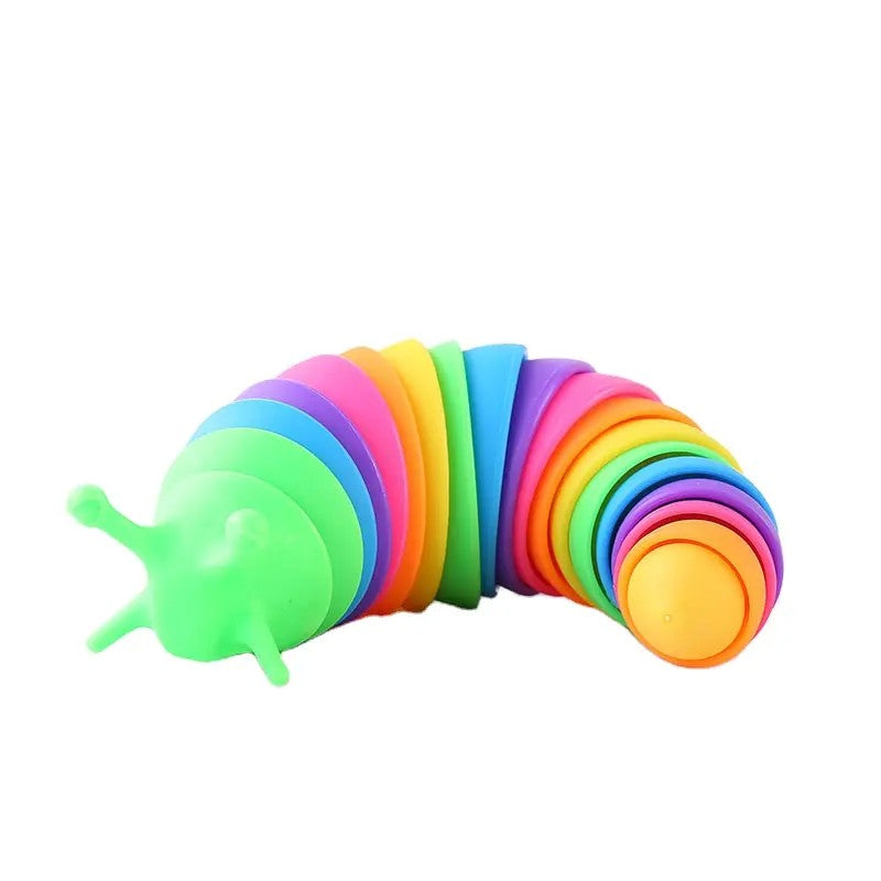 Jucarie Senzoriala Antistres, Omida Curcubeu cu Functie de Luminat, Plastic, 18.6 cm, Multicolor