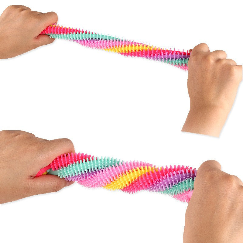 Jucarie Senzoriala Fidget Noodle, Antistres Elastica, Material Moale Pufos, Culori Random