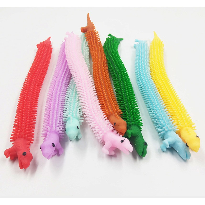 Jucarie Senzoriala Fidget Noodle, Antistres Elastica, Material Moale Pufos, Culori Random