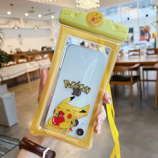 Mascot Husa Subacvatica Waterproof si Snowproof, Protectie IPX8 pana la 20m, Etansa cu Snur pentru Telefon si Documente, Compatibila 6.9 Inch, Galben