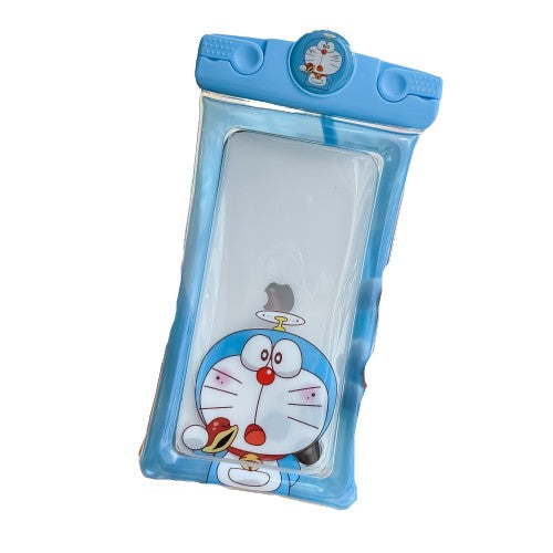 Mascot Husa Subacvatica Waterproof, Protectie IPX8 Universala Pana la 6.9 inch, Transparenta cu Functie Touchscreen si Snur Inclus, PVC, Model Cat Bleu