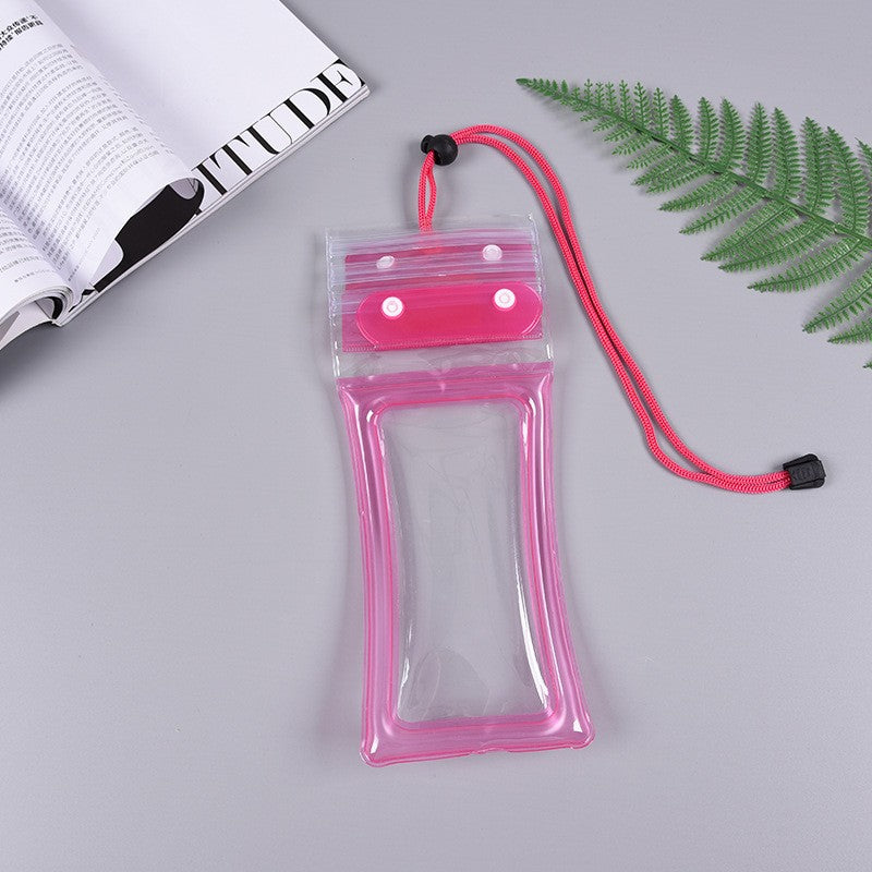 Husa Subacvatica Universala Impermeabila, Protectie Telefon si Documente IPX8, Transparenta cu Touch Screen, PVC, Roz