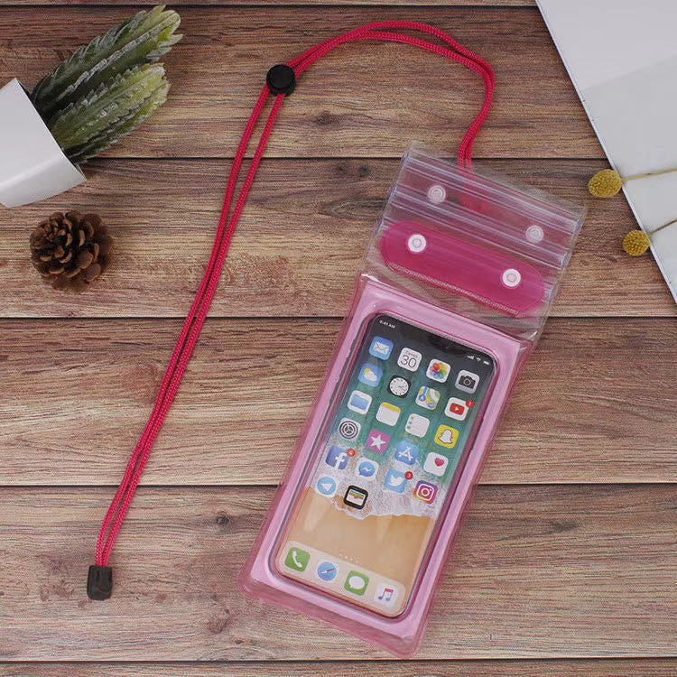 Husa Subacvatica Universala Impermeabila, Protectie Telefon si Documente IPX8, Transparenta cu Touch Screen, PVC, Roz