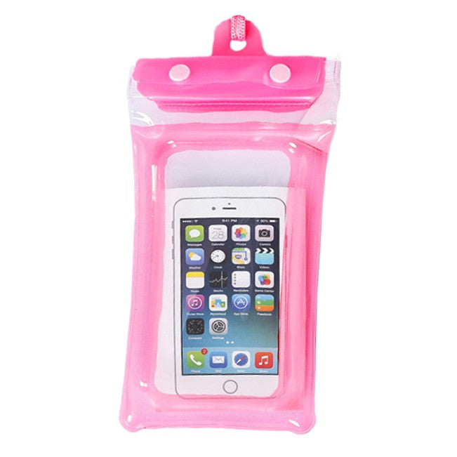 Husa Subacvatica Universala Impermeabila, Protectie Telefon si Documente IPX8, Transparenta cu Touch Screen, PVC, Roz