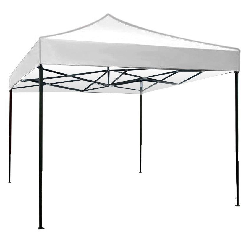 Cort Pavilion Pliabil 3x3m, Prelata Impermeabila, Cadru Metalic Reglabil Tip Harmonica, Picioare Telescopice, Montare Rapida, Alb