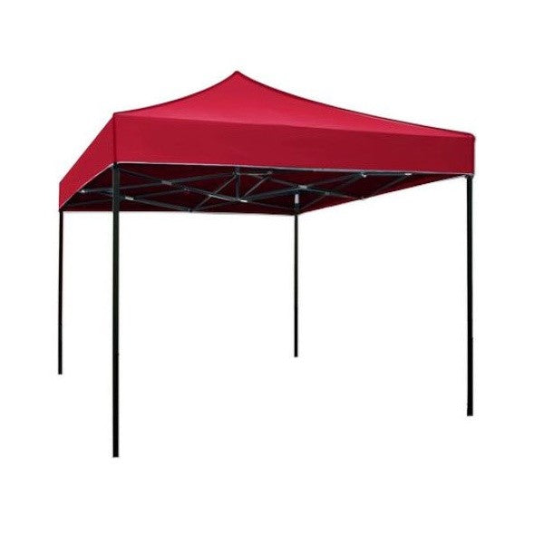 Pavilion Gradina si Cort Evenimente Pliabil, Structura Metalica Telescopica, Prelata Oxford PVC Impermeabila si Anti-UV, 2x2 m, Rosu