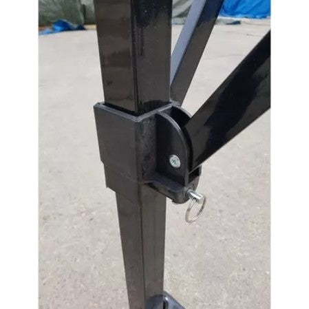 Pavilion Gradina si Cort Evenimente Pliabil, Structura Metalica Telescopica, Prelata Oxford PVC Impermeabila si Anti-UV, 2x2 m, Rosu