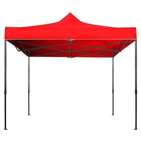 Pavilion Gradina si Cort Evenimente Pliabil, Structura Metalica Telescopica, Prelata Oxford PVC Impermeabila si Anti-UV, 2x2 m, Rosu