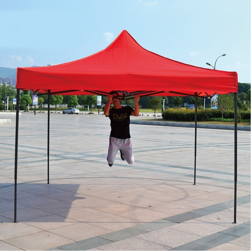 Cort Pavilion Pliabil, Prelata Impermeabila si Picioare Telescopice, Cadru Metalic Rezistent, Gradina si Evenimente, Rosu, 3x3m