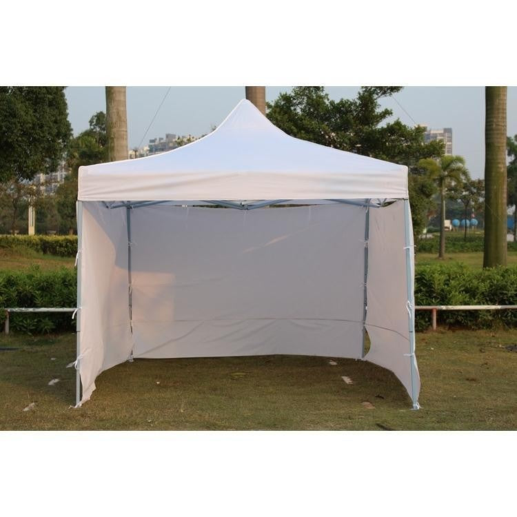 Cort Pavilion Pliabil pentru Evenimente, Structura Metalica si Inaltime Reglabila, Prelata Impermeabila cu Pereti Laterali, 300 x 450 cm, Alb