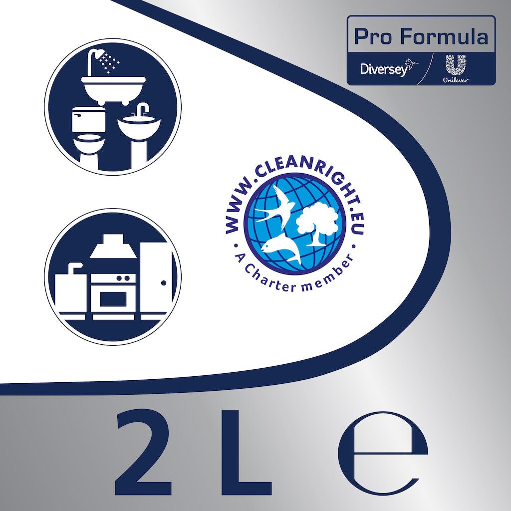 Cif Professional Cream Lemon, Crema de Curatat Universala Non-Abraziva, Detergent pentru Suprafete Lavabile, Bucatarie si Baie, 6 x 2 L