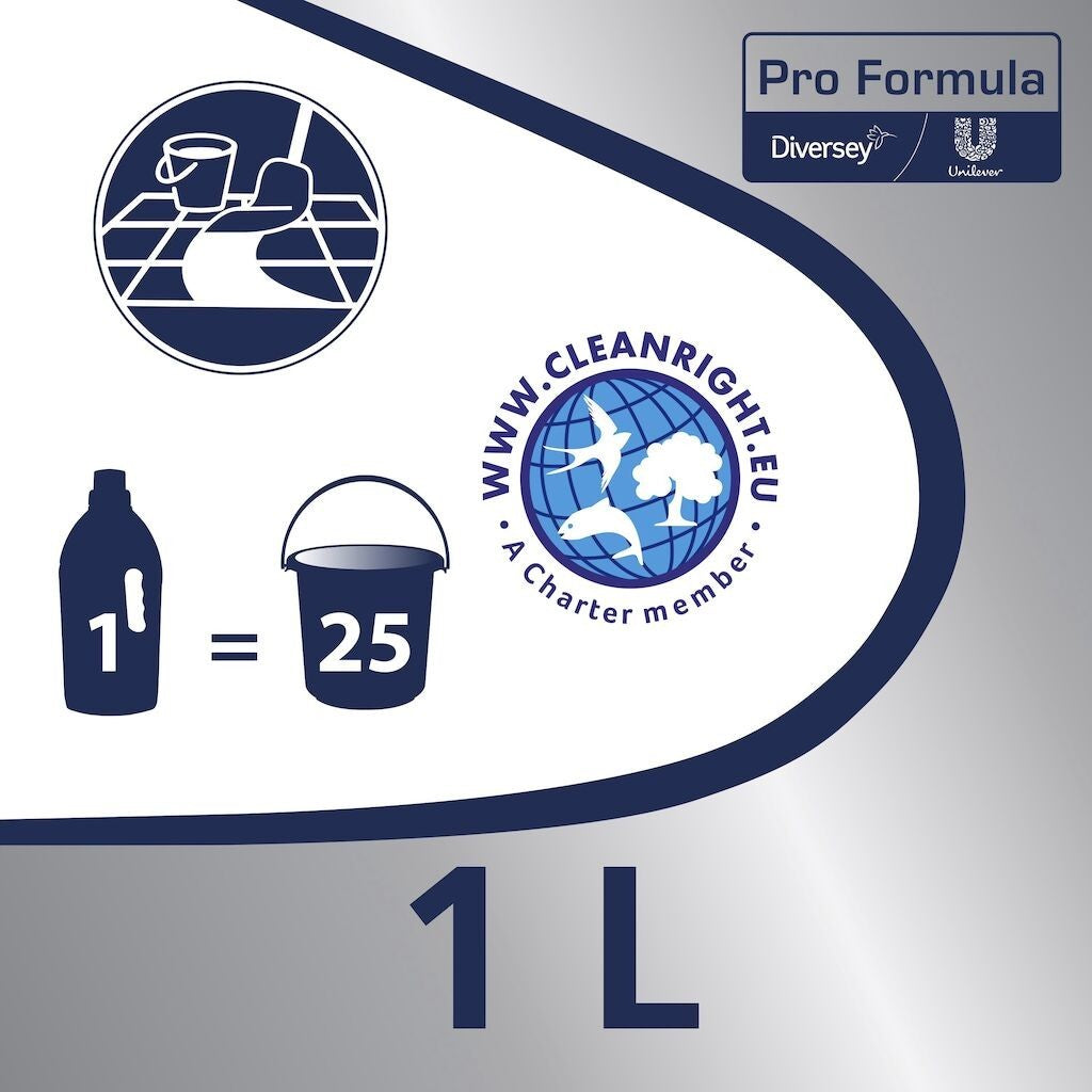 Cif Professional Floor & APC Aloe Vera, Detergent Profesional pentru Pardoseli si Suprafete Multiple, Formula Pro, Parfum Aloe Vera, 1 L