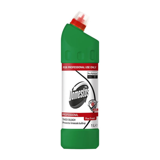 Domestos Pro Formula Pine Fresh, Dezinfectant Lichid Multifunctional cu Clor Activ, Inalbitor si Solutie Anticalcar, Parfum de Pin, 1 L