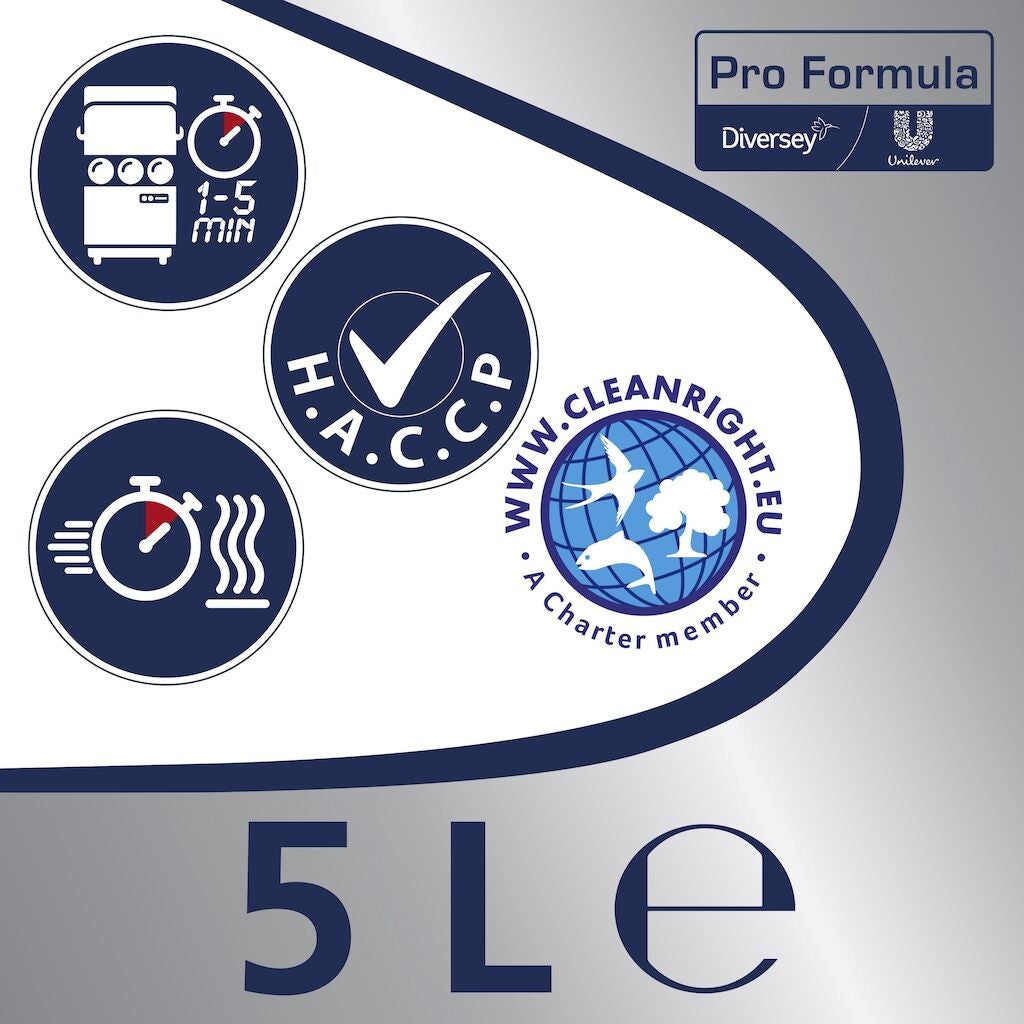 Cif Professional Rinse Aid, Agent de Clatire pentru Masini de Spalat Vase Profesionale, Uscare Rapida si Stralucire fara Urme, Apa Dura, Lichid, Pachet 2 x 5 L