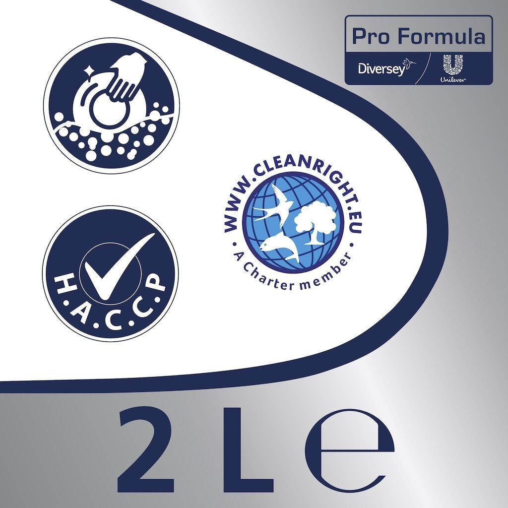 Cif Professional Lemon, Detergent Lichid Universal pentru Spalarea Manuala a Vaselor, Degresant Puternic, pH Neutru, Parfum Lamaie, 6 x 2 L