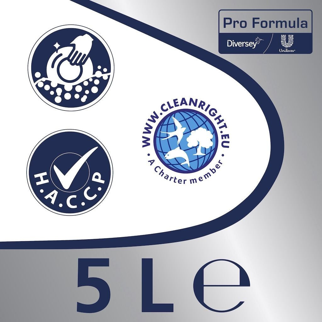 Cif Professional Extra Strong Lemon, Detergent Lichid Concentrat pentru Spalarea Manuala a Vaselor, Formula Degresanta cu pH Neutru, Parfum Lamaie, 5 L